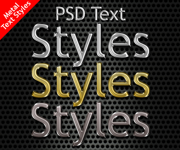 photoshop metal text style