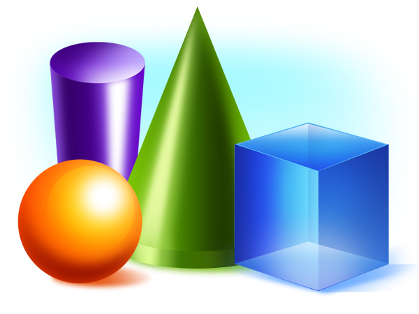 Today's PSD download is a cool set of 3D shapes — ball, cylinder, 