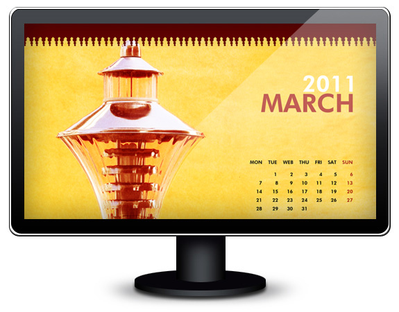 2011 calendar screensaver. The March 2011 Calendar