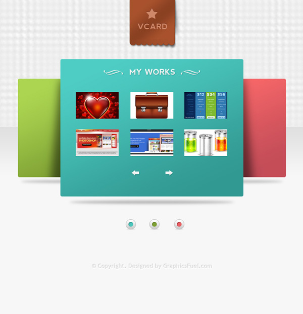 V-Card Minimal website PSD templates Free