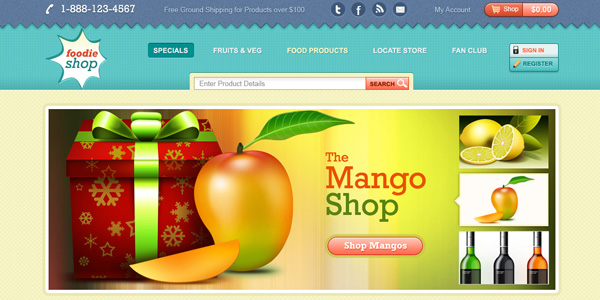 Ecommerce website template design Free