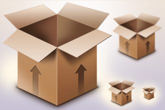 Cardboard Box PSD Icon - GraphicsFuel