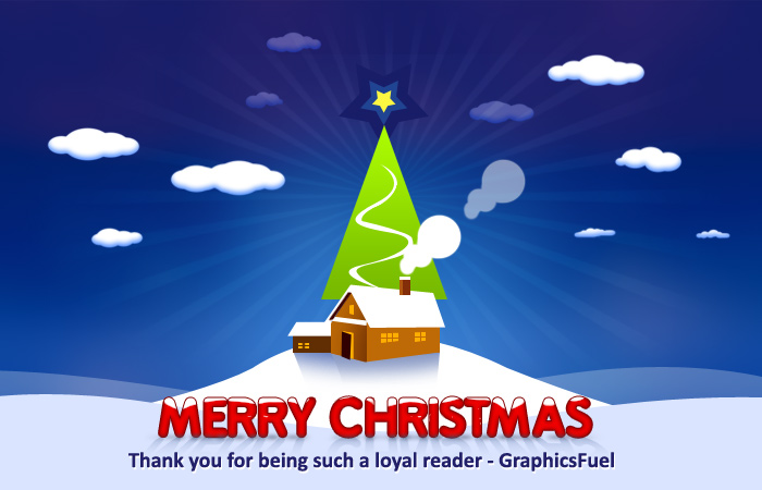 Christmas greeting card PSD - GraphicsFuel