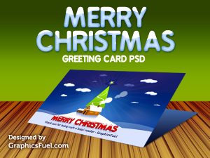 Christmas greeting card PSD - GraphicsFuel