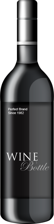 Wine bottle PSD template - GraphicsFuel