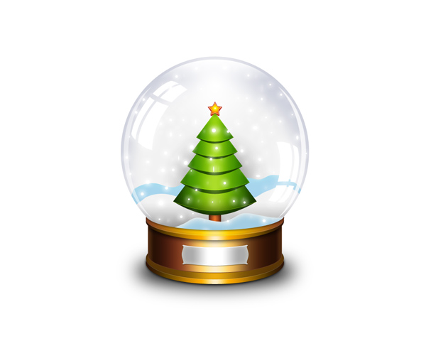 Christmas snow globe icon (PSD) - GraphicsFuel