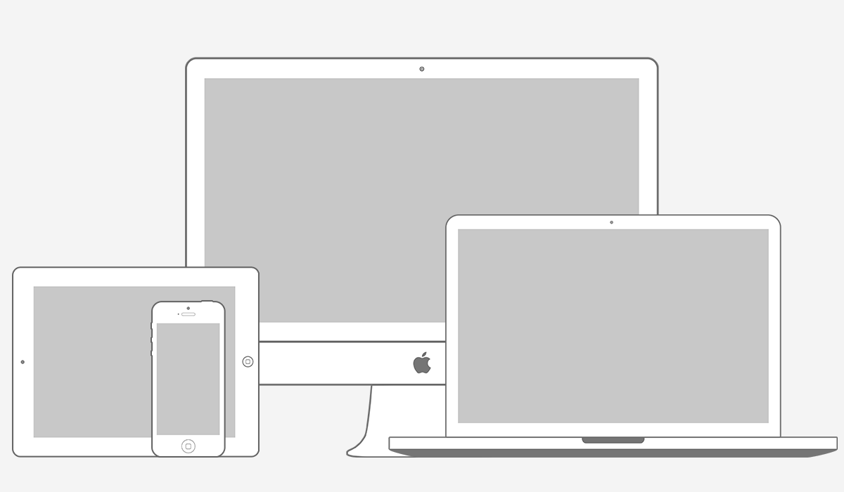 Download Apple Products Minimal Wireframe Kit (PSD) - GraphicsFuel