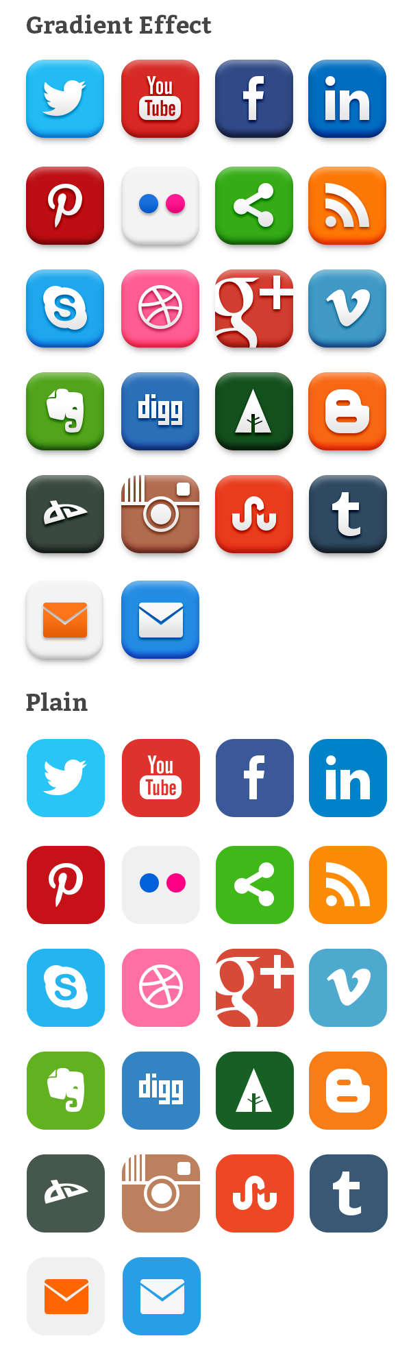 free social media svg icons