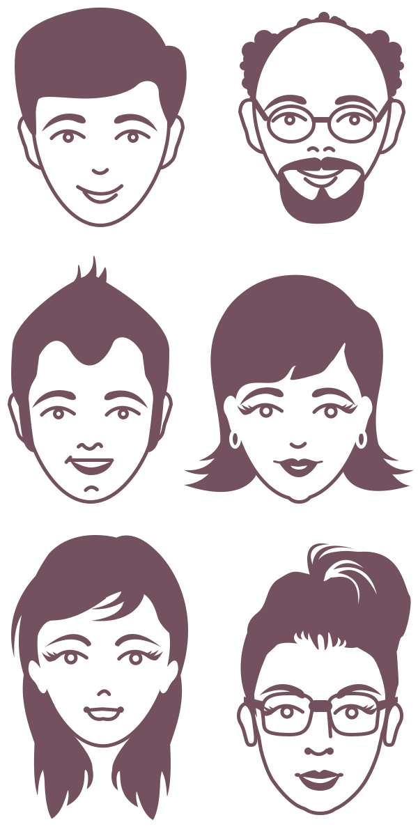 فيكتور Avatar Vector Faces Avatar-faces-vector