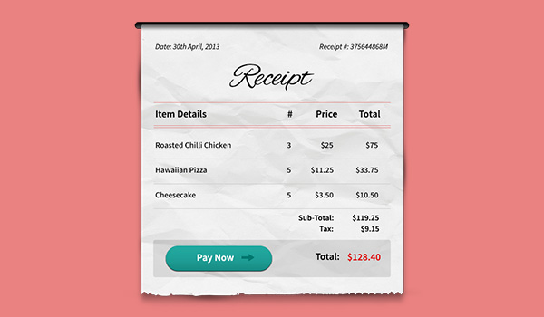 Download Payment Receipt Psd Graphicsfuel