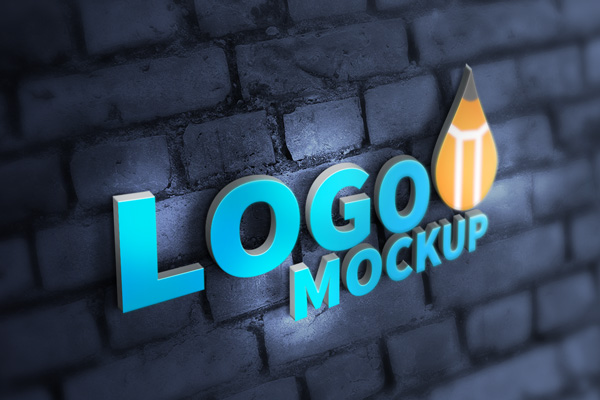 Download Realistic 3D Logo Mockup PSD - GraphicsFuel