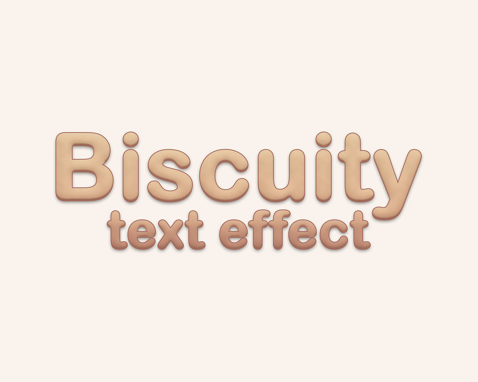 Photoshop Biscuit text effects and styles
