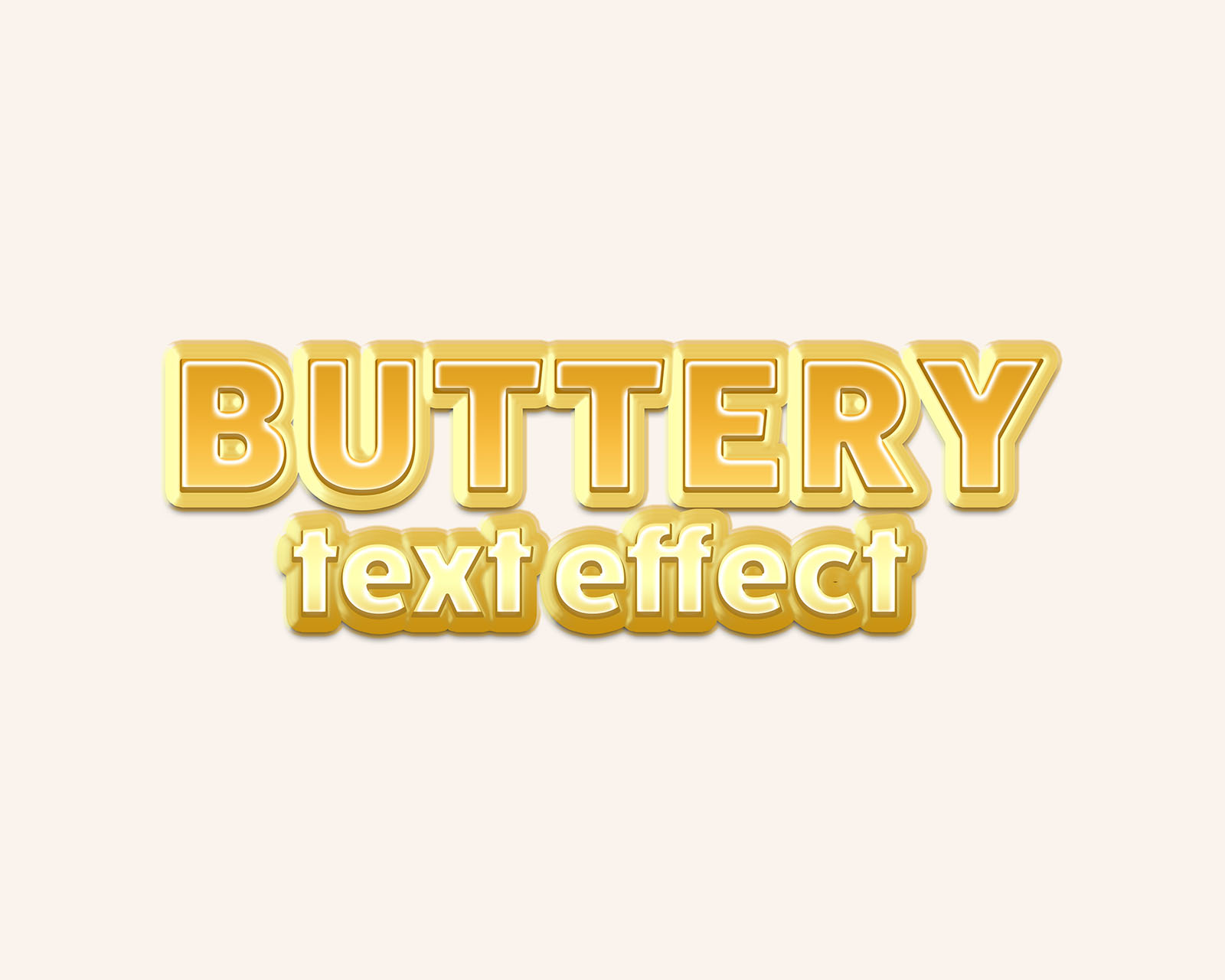 Photoshop Butter text effects and styles