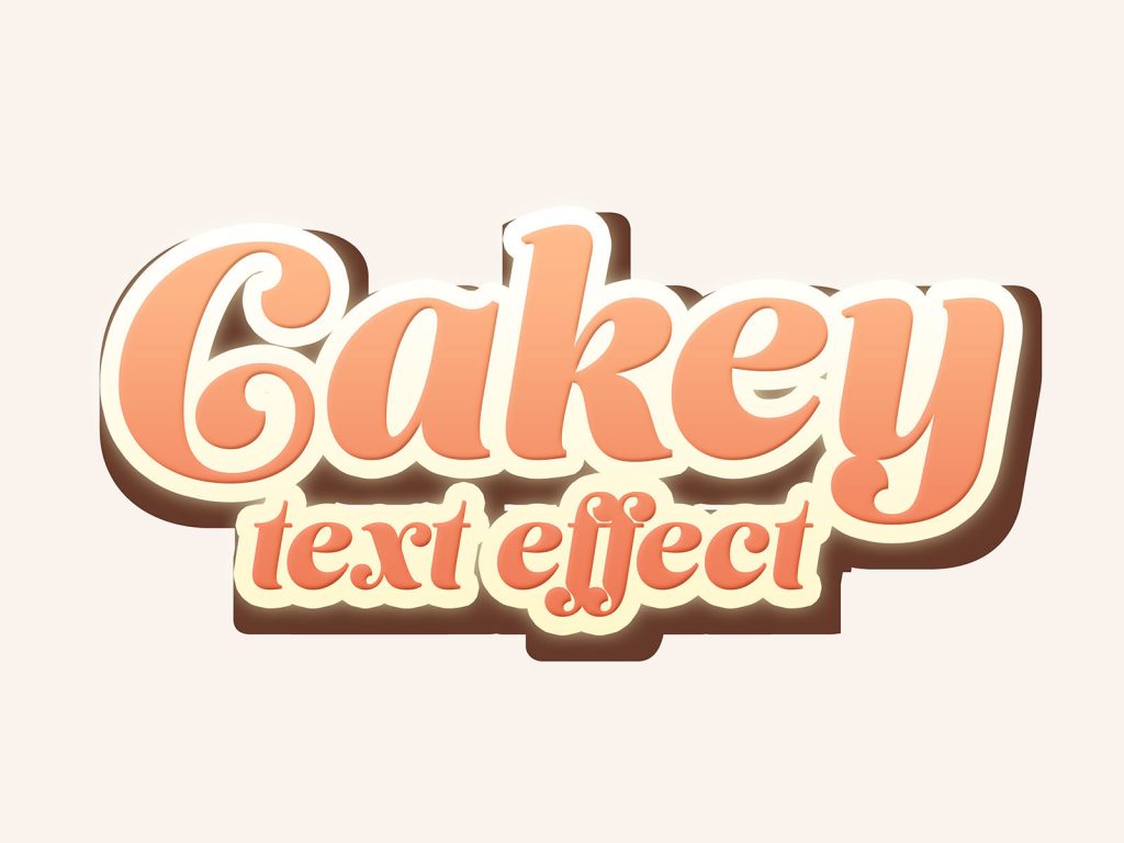 Cake text effect
