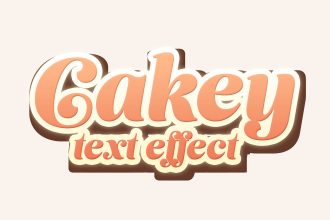 Cake text effect