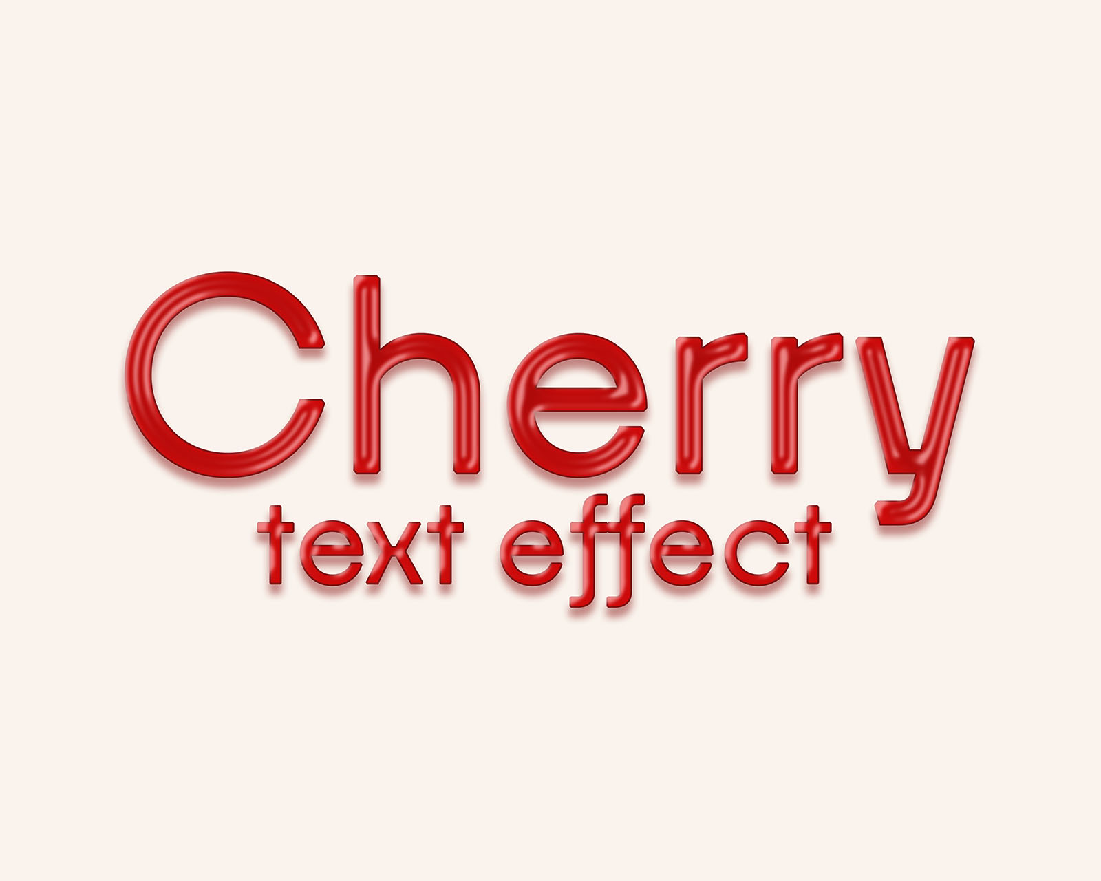 Photoshop cherry text effects and styles