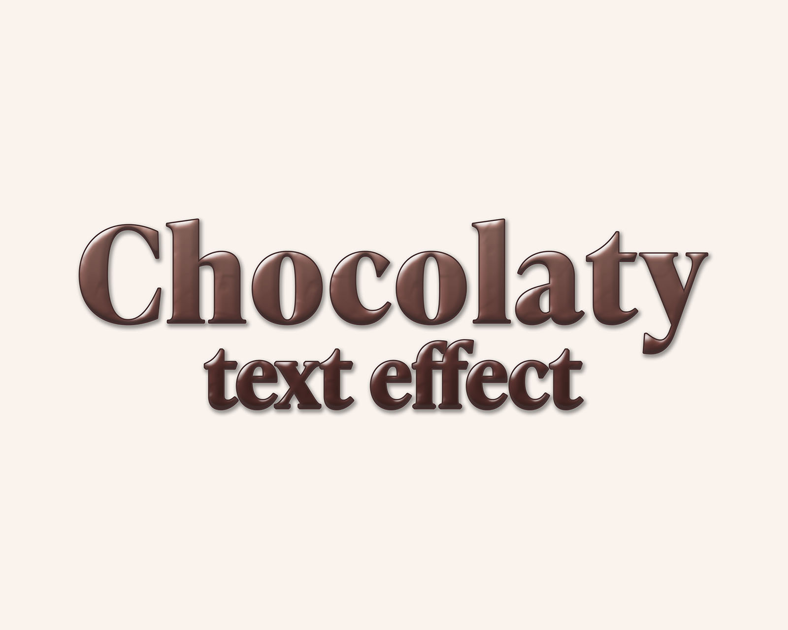 Chocolate Photoshop text effects and styles