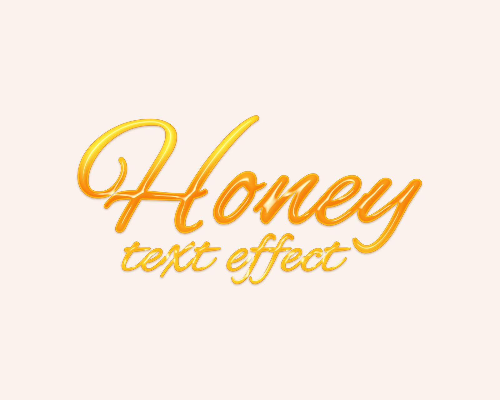 Photoshop honey text effects and styles