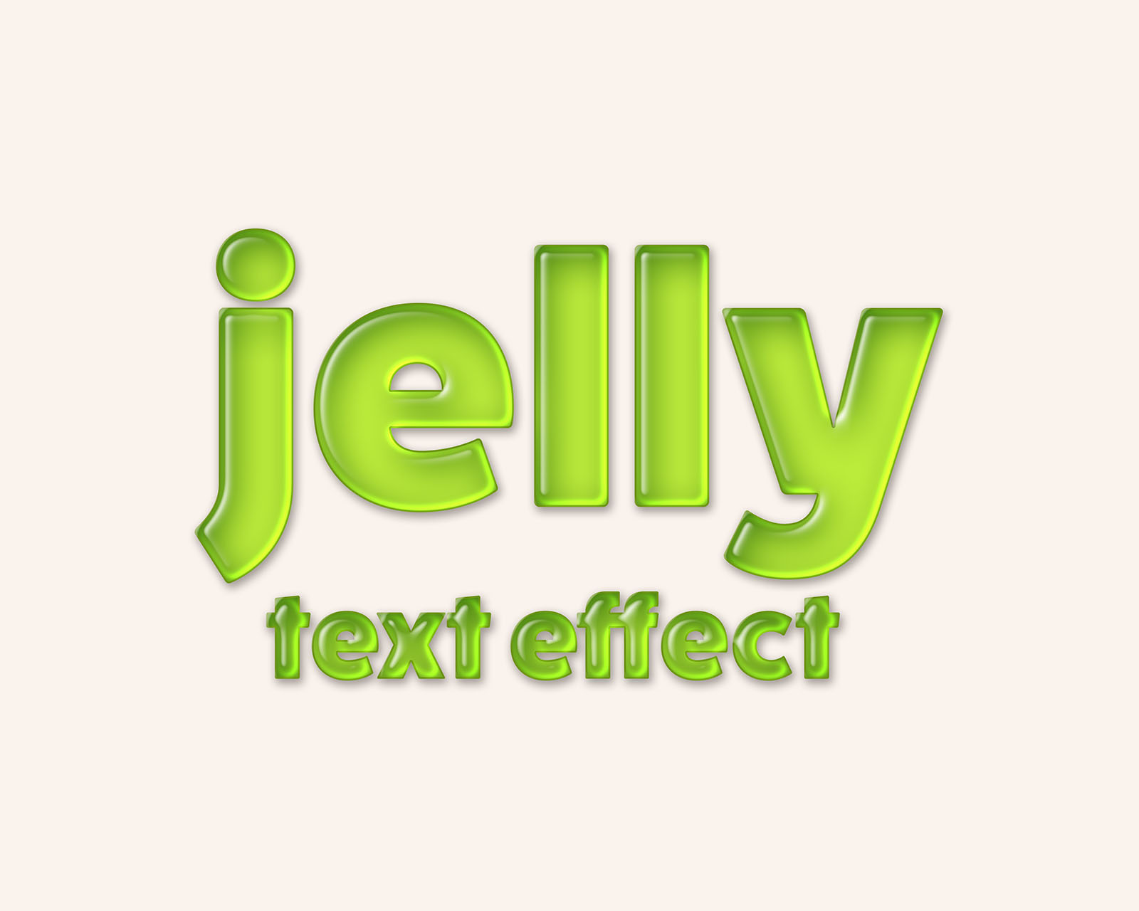 Photoshop jelly text effects and styles
