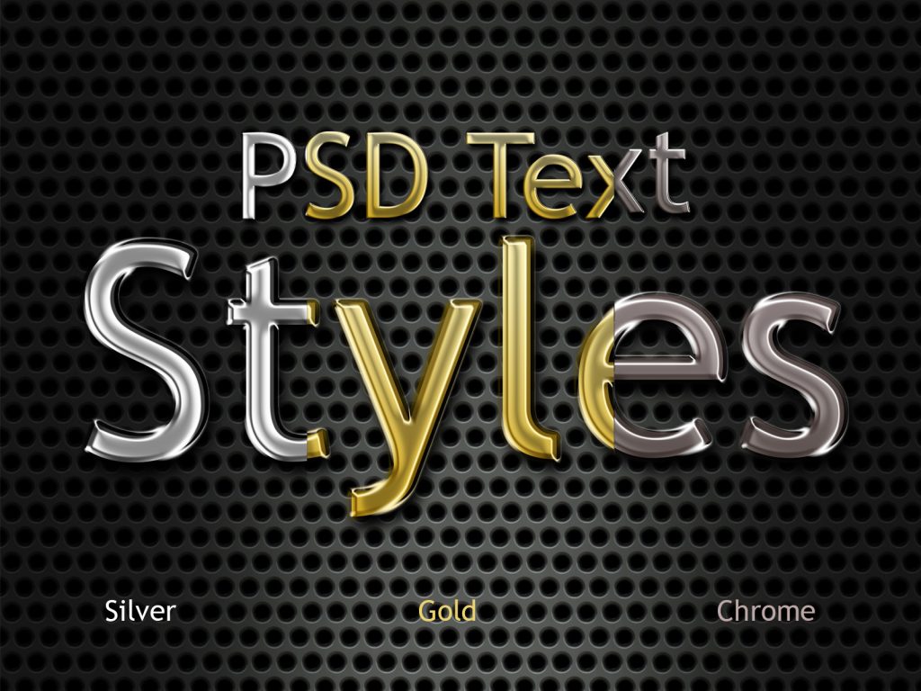 Photoshop metal text styles