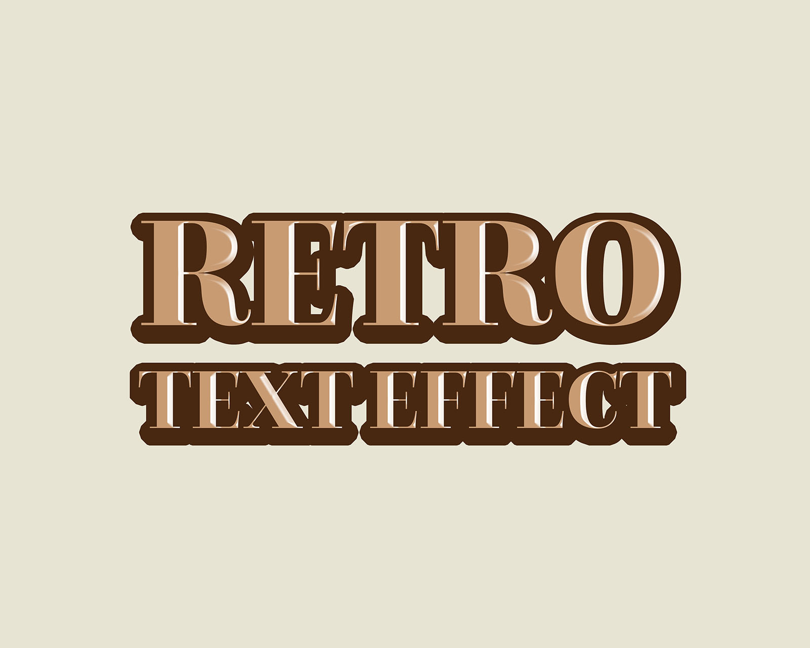 Photoshop retro text effect