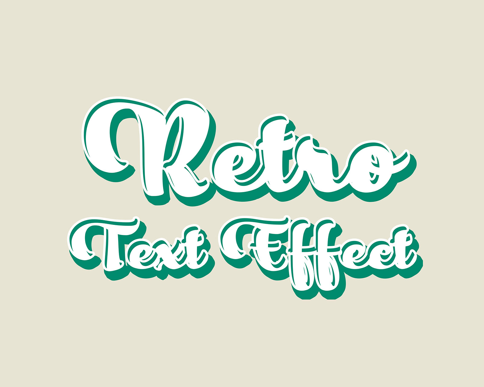 Photoshop retro text effect