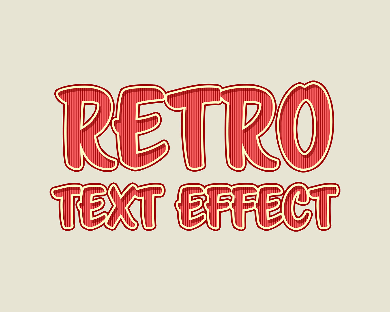 Photoshop retro text effect