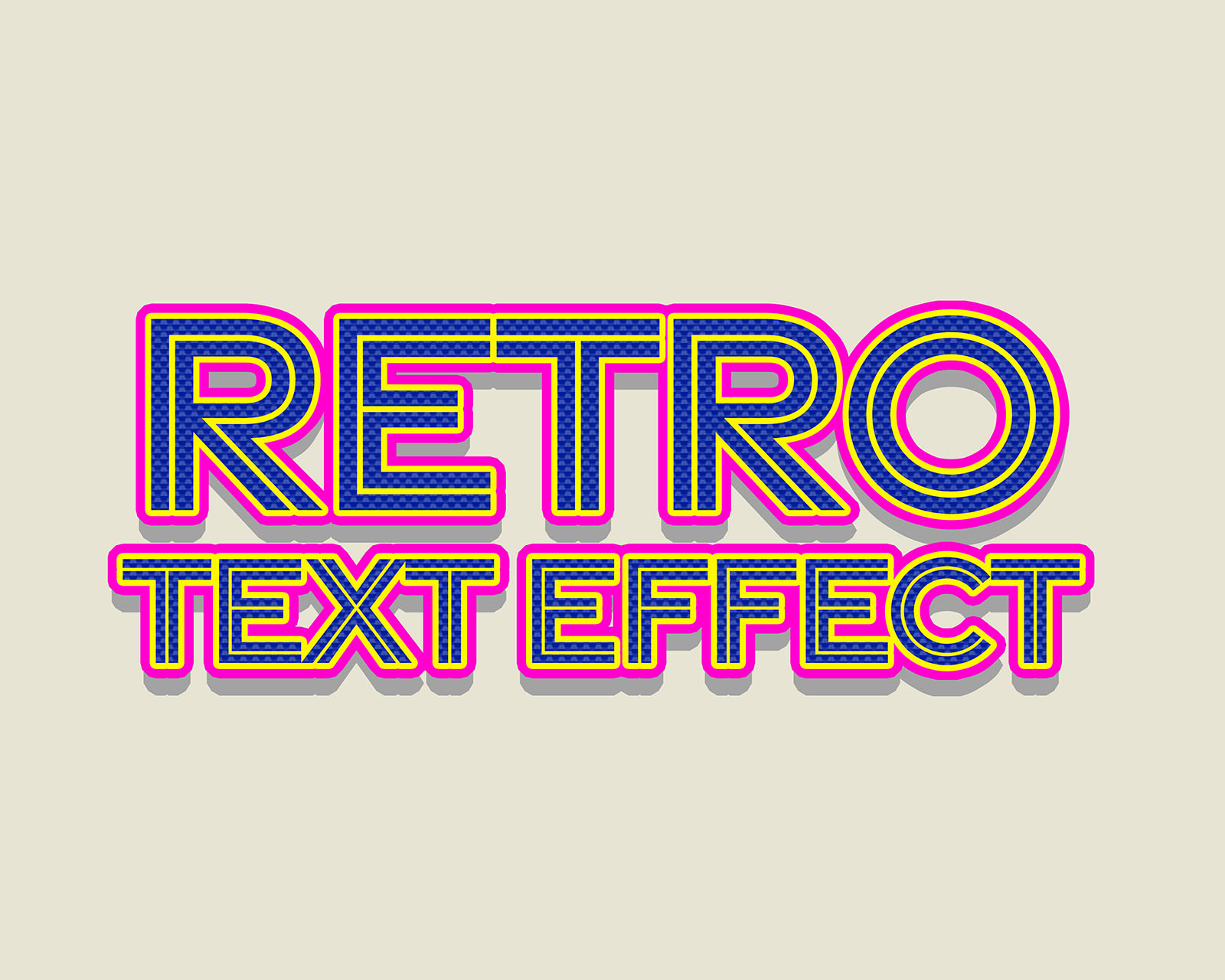 Photoshop retro text effect