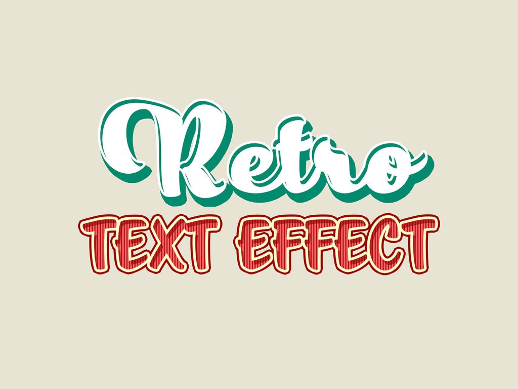 Photoshop Retro Text Effects