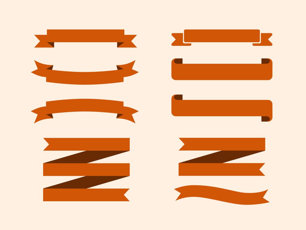 PSD vector ribbons