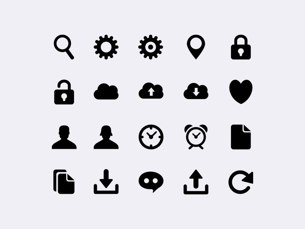 Vector iPhone iPad tab bar icons ios