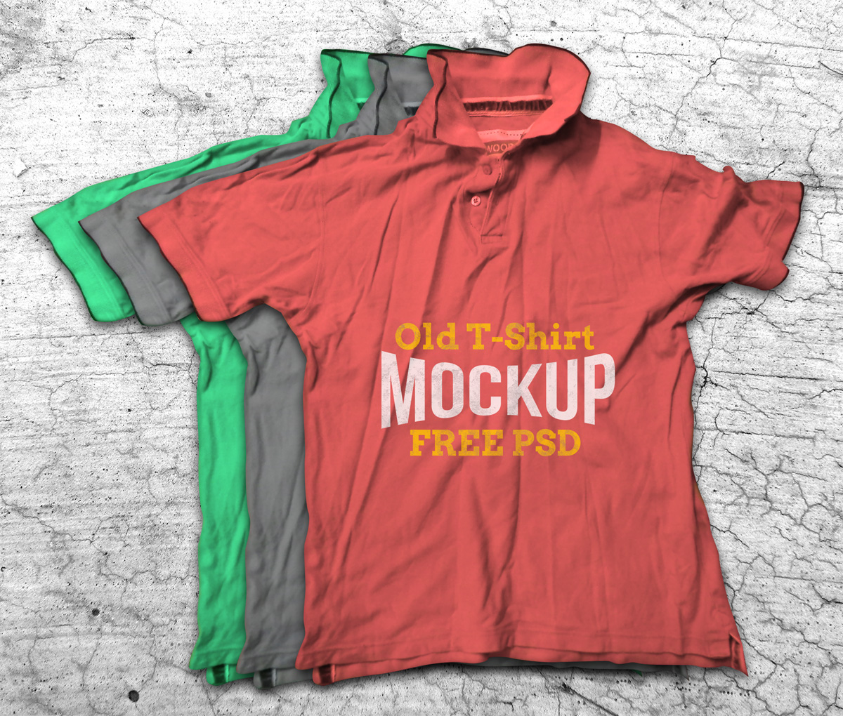 Download Old Crumpled T-Shirt Mockup PSD - GraphicsFuel