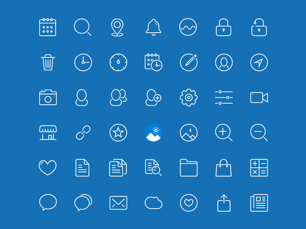 blue-drop-line-icons