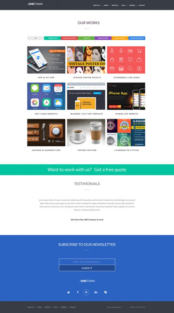 Free Responsive Website PSD Templates GraphicsFuel
