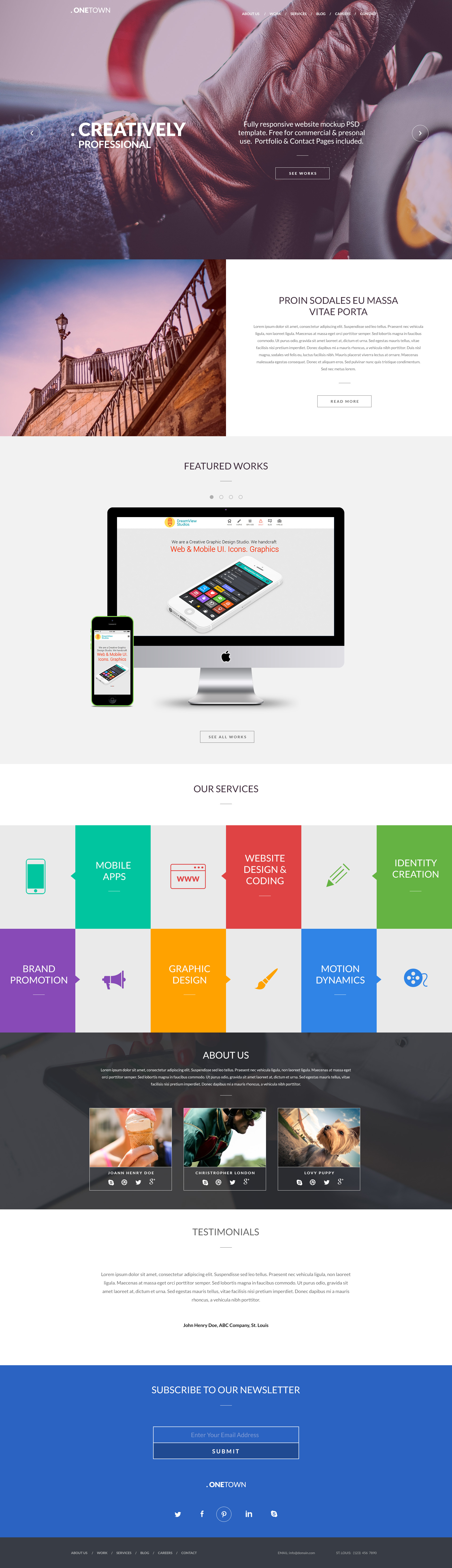 Free Responsive Website PSD Templates GraphicsFuel