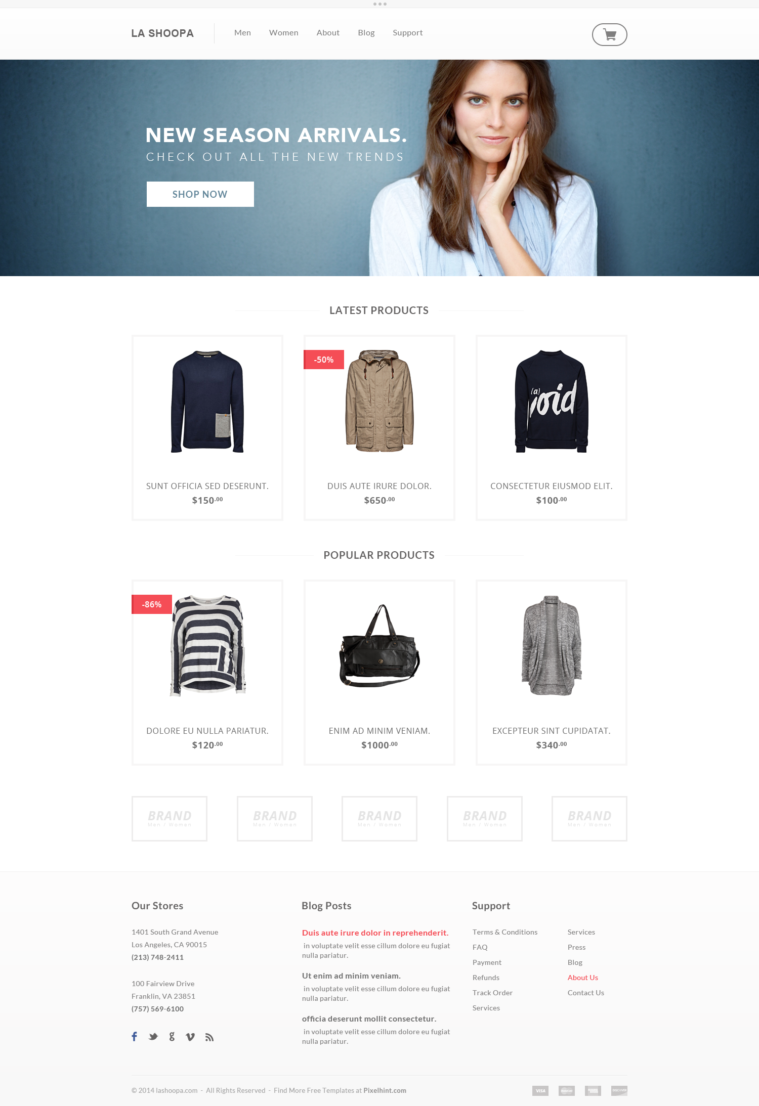 PSD-eCommerce-Website-Template