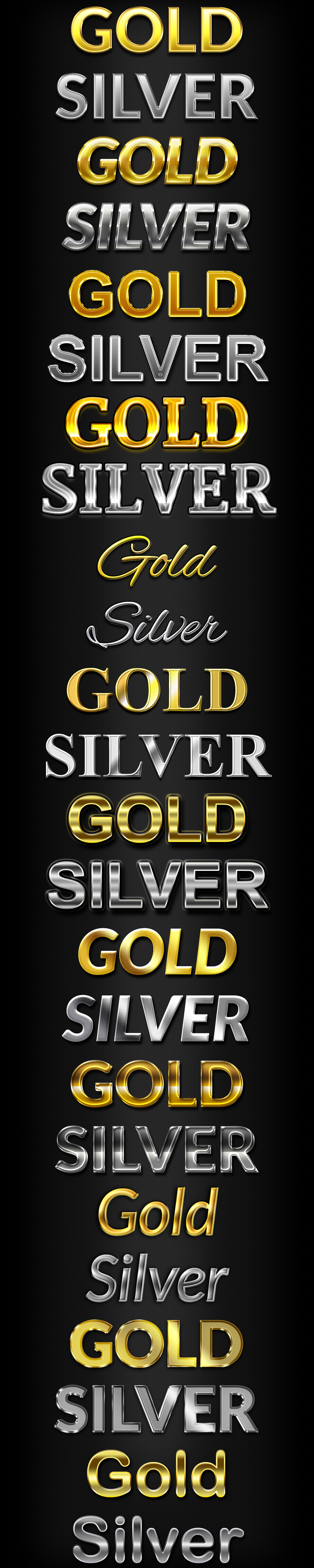 gold-silver-text-styles