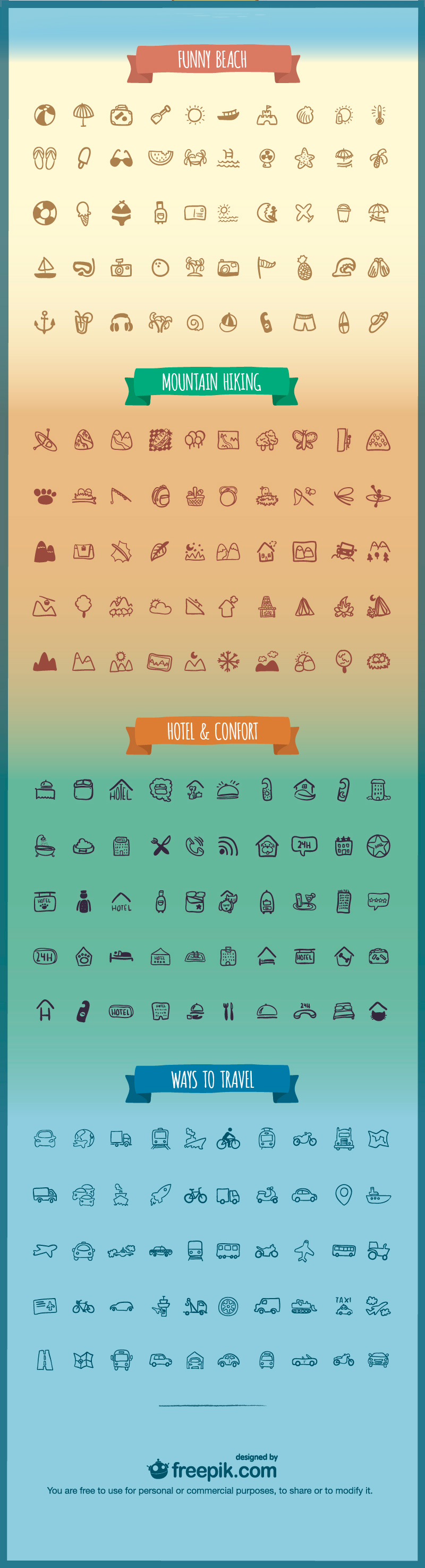 200 Holiday & Travel Icons