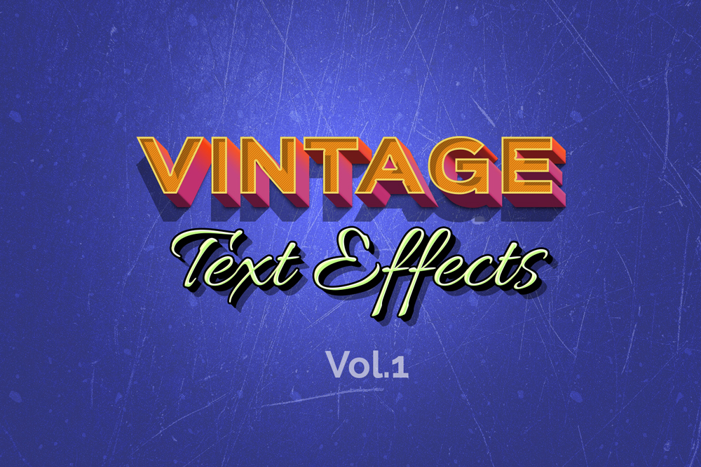 Retro vintage text effects