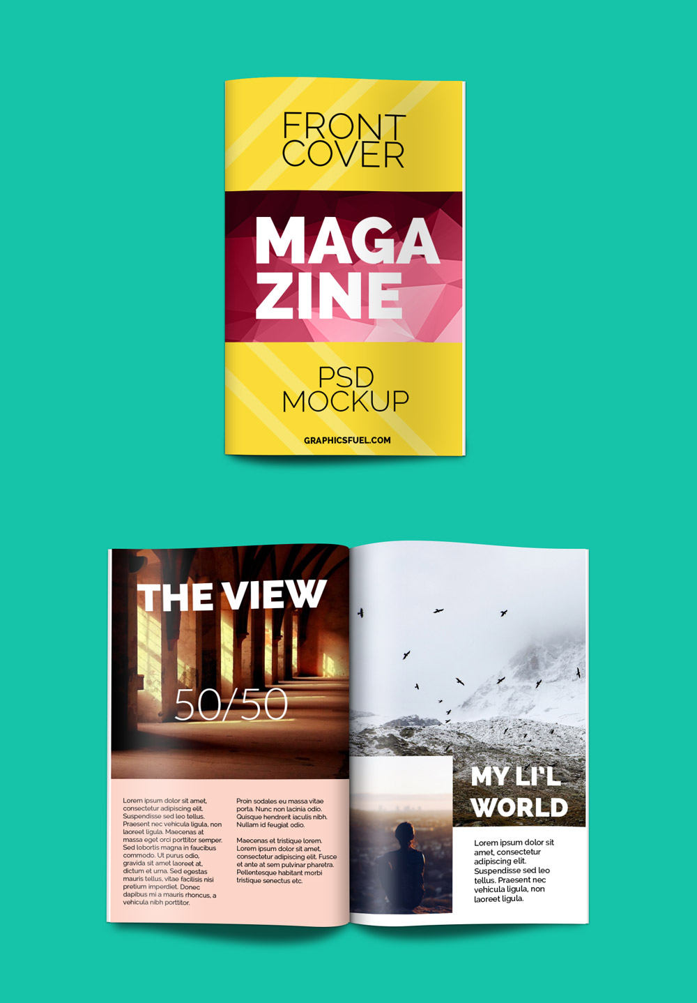 Download Magazine Psd Mockup Graphicsfuel