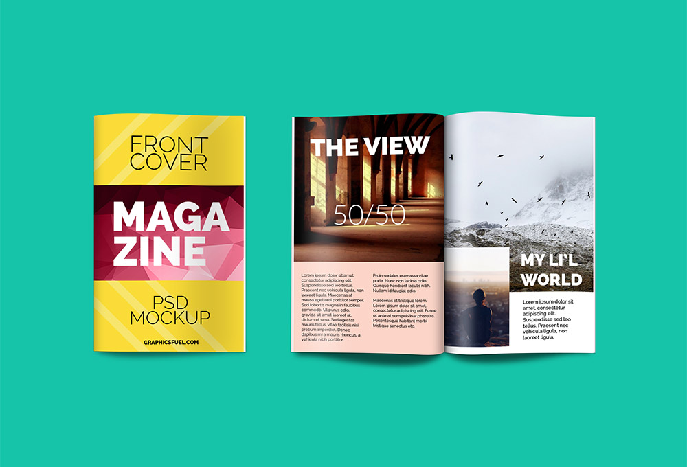 Download Magazine Psd Mockup Graphicsfuel