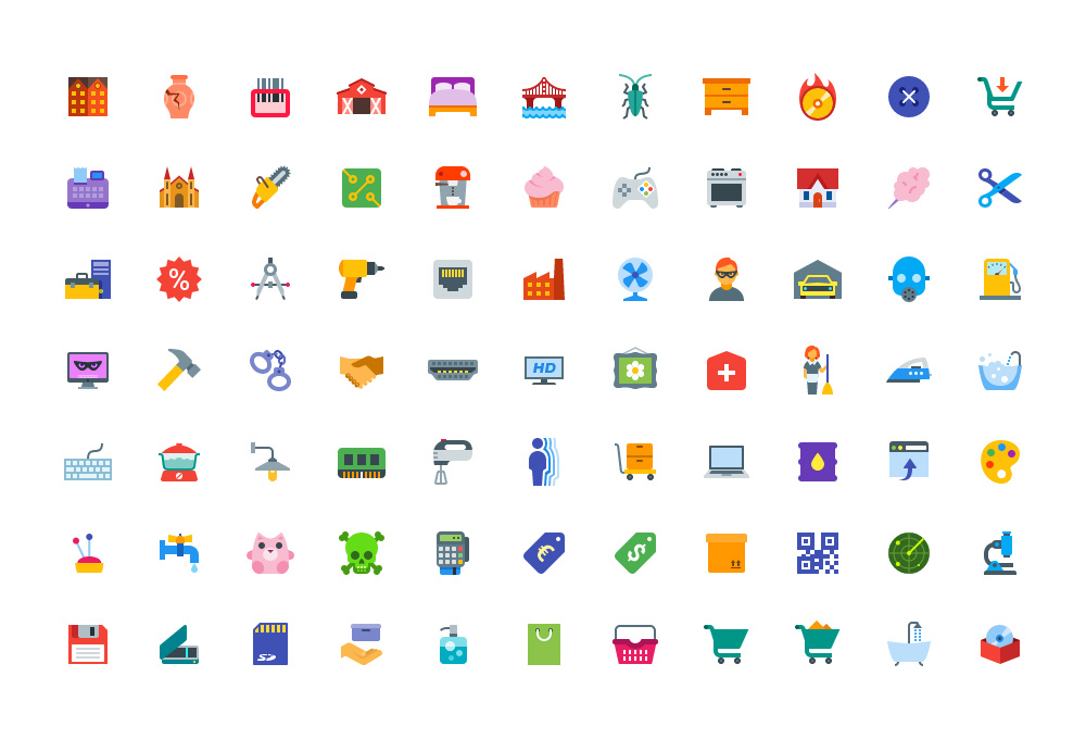 100 Free Flat Color Icons Graphicsfuel