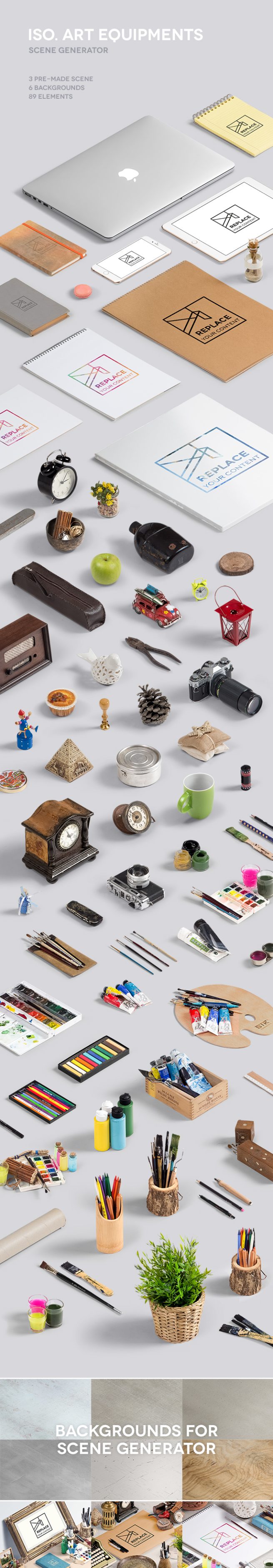 Free Art Scene Generator Mockup Kit GraphicsFuel