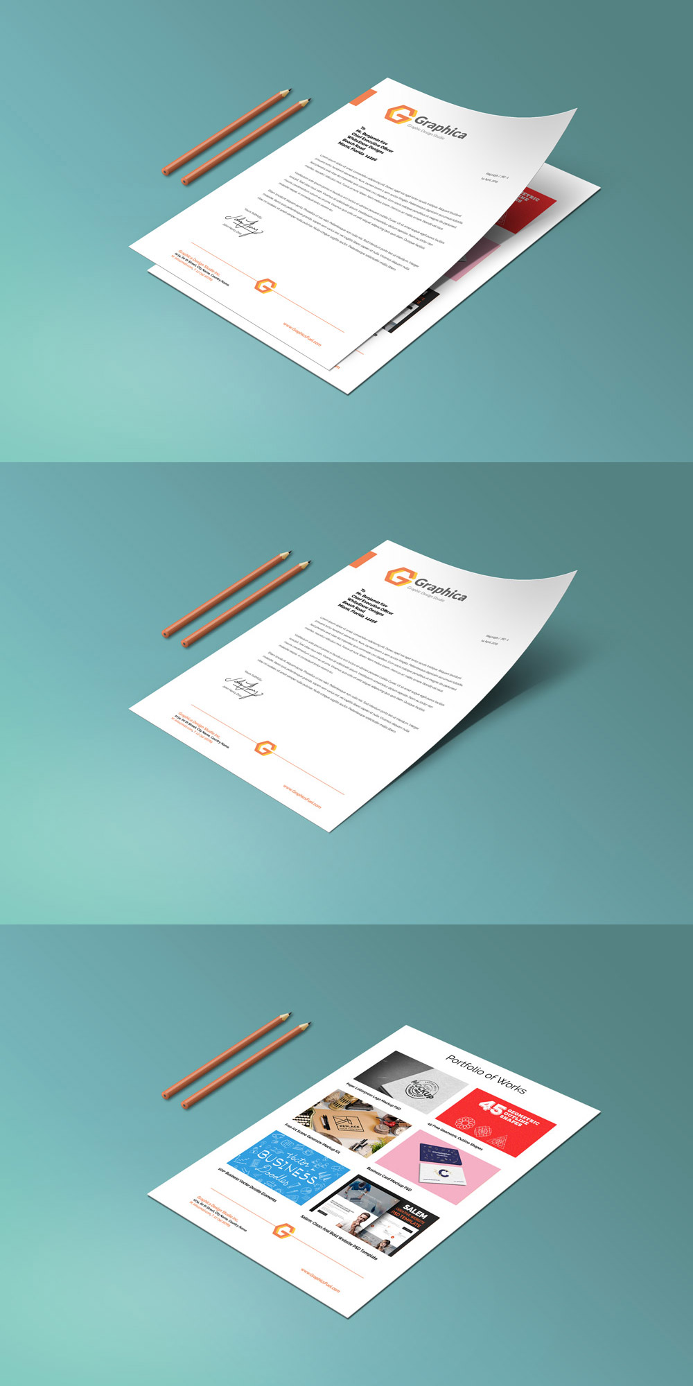 Download Letterhead And Paper Portfolio Mockup PSD - GraphicsFuel