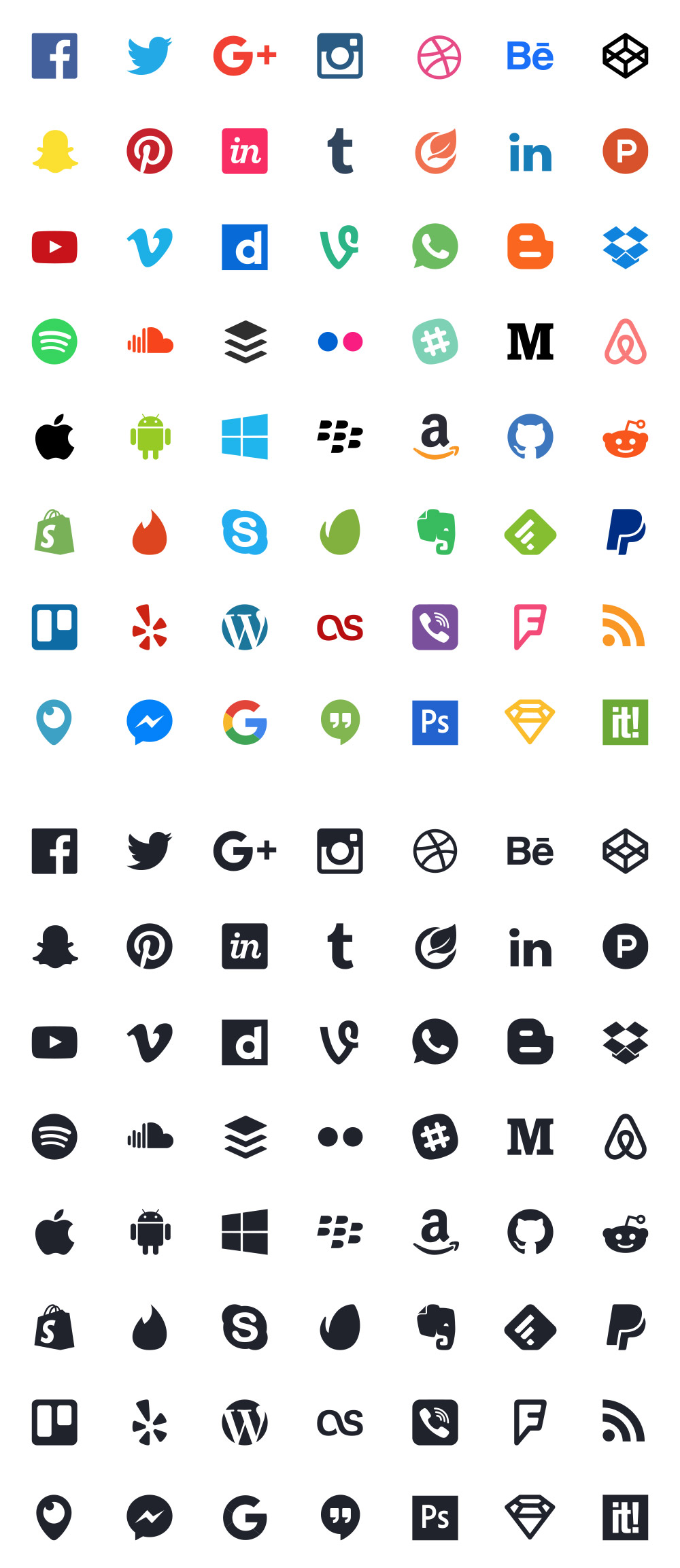 50 Free Flat Icons