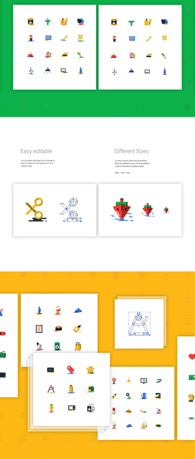 1000+ Free Flat Icons In Two Styles - GraphicsFuel