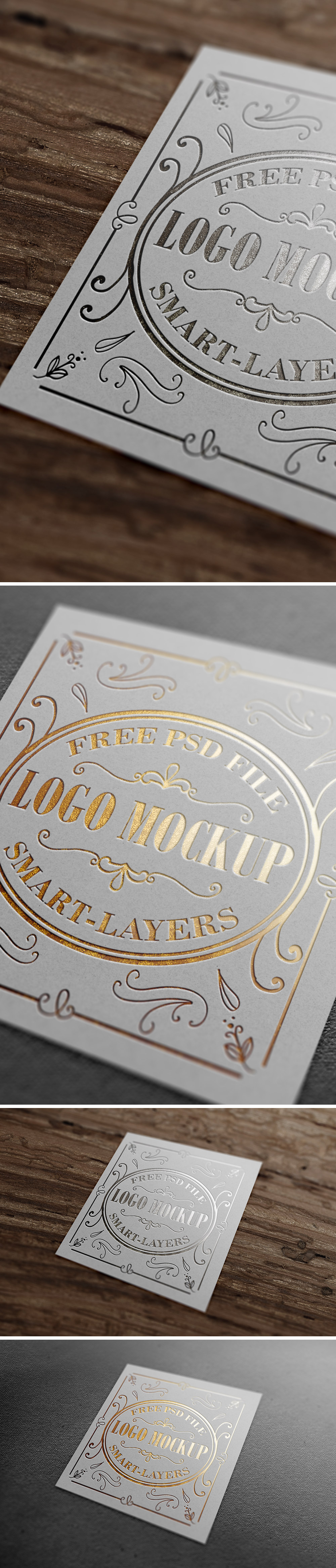 Gold & Silver Foil Logo Mockup