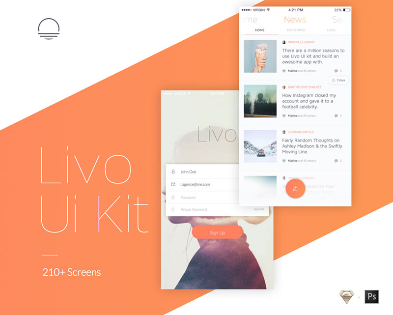 Livo Mobile UI Kit