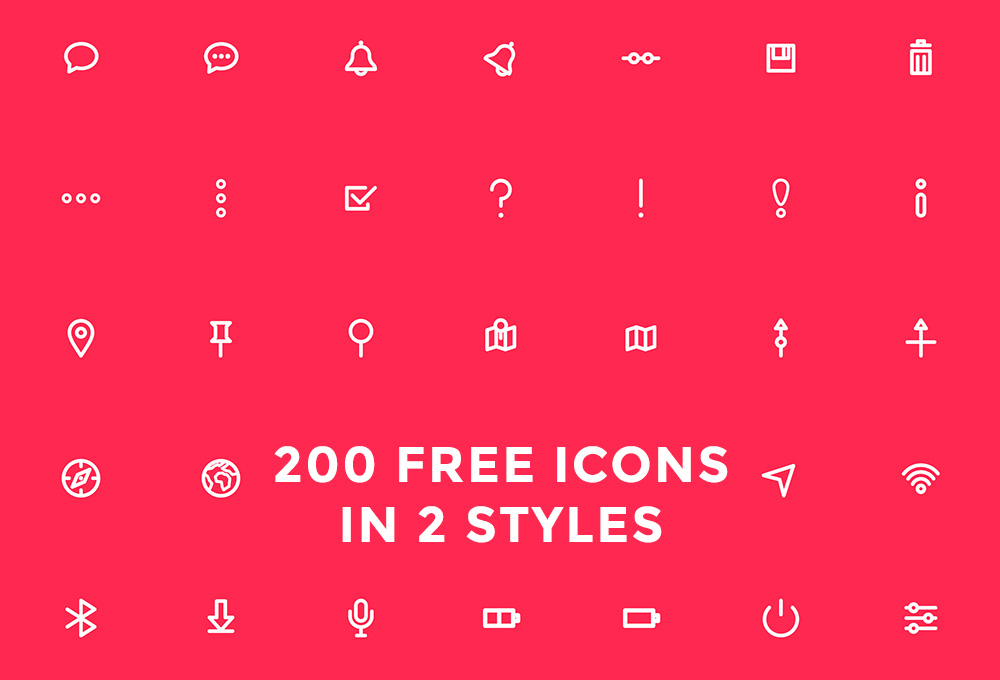 200 Free Vector Icons