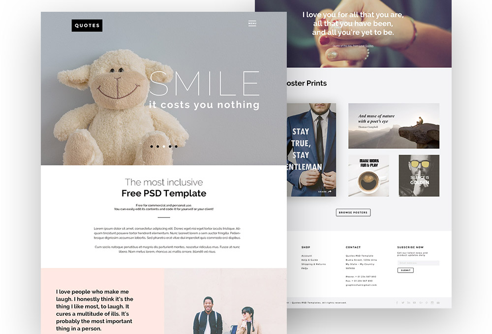 Free PSD Web Template